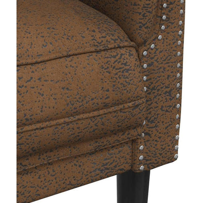 2-Sitzer Sofa Braun Kunstleder – Gemütlicher Sessel für Wohnzimmer