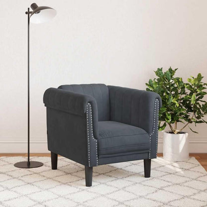 Dunkelgrauer Samt Sessel – Wohnzimmer Sofa Einzelsofa