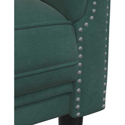 3-Sitzer Sofa Dunkelgrün Samt – Wohnzimmer Sofa