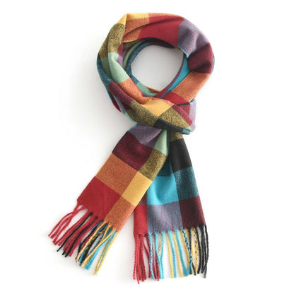 Karierter Schal Damen Herren, Tartan Winterschal 190cm, warm & weich