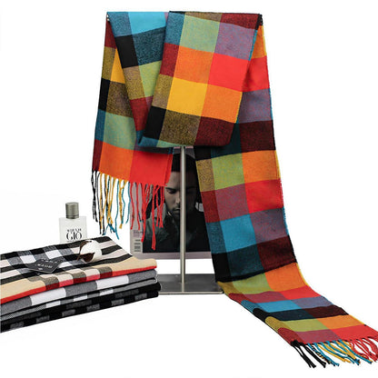 Karierter Schal Damen Herren, Tartan Winterschal 190cm, warm & weich