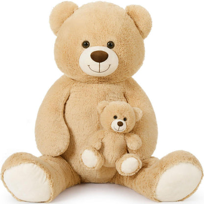 Riesiger Kuscheltier Teddybär 130cm mit Babybär – Perfektes Geschenk