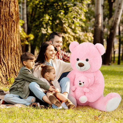 Riesiger 130cm Kuschelteddybär mit Babybär – Perfektes Geschenk