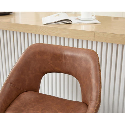 360° Drehbarer Barhocker 4er Set, Höhenverstellbar Braun