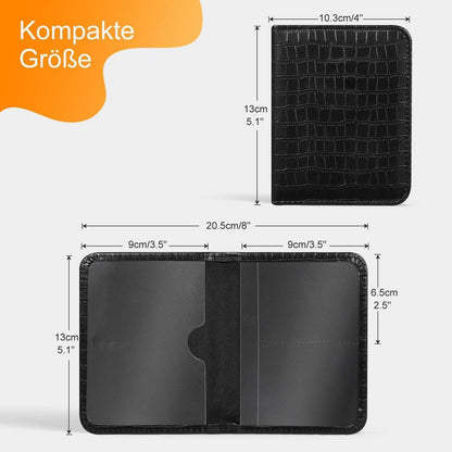 Kfz Dokumentenhülle Croco Schwarz – Handschuhfach-Organizer