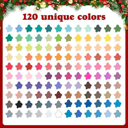 Acrylmarker Set 120 Farben – Pinselspitze für Basteln & Malen