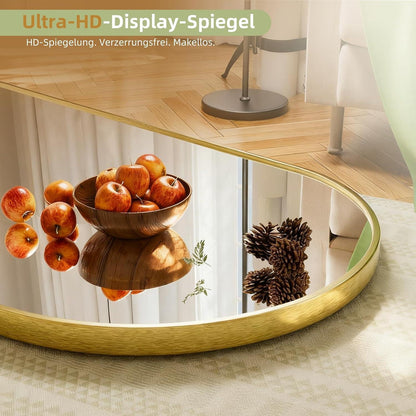 Großer Bogenförmiger Standspiegel – HD-Reflexion, Gold 180x75cm