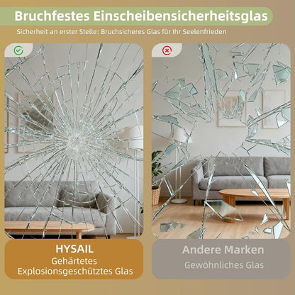 Großer Rechteckiger Stand- & Wandspiegel Schwarz 180x75 cm