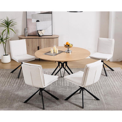 Drehbarer Esszimmerstuhl 2er Set – Weiß, Komfort & Modern