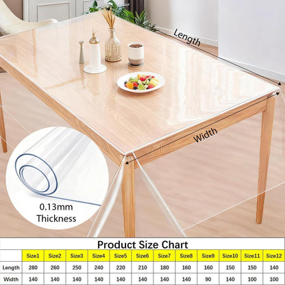 Transparente Tischdecke 180x180cm – Abwaschbar & Kratzfest