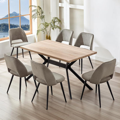 Esszimmerstühle 2er Set, Samt, Braun – Modern & Komfortabel