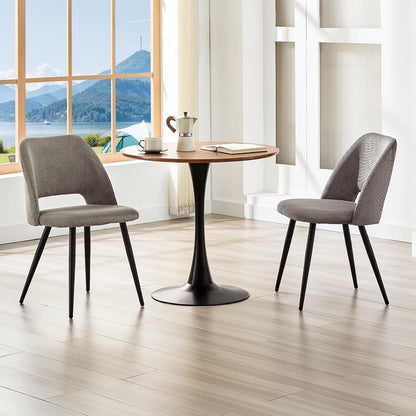 Esszimmerstühle 2er Set, Samt, Braun – Modern & Komfortabel