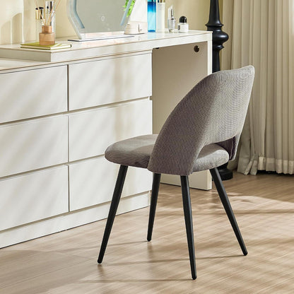 Esszimmerstühle 6er Set, Samt, Braun – Modern & Komfortabel