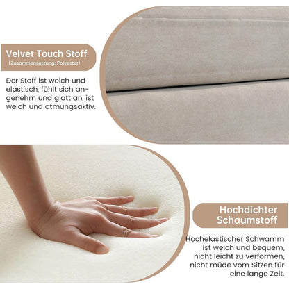 Modulares Stoffsofa 2-Sitzer – Beige, Flexibel & Komfortabel