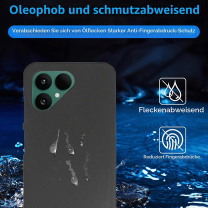 Fairphone 6 Hülle aus Silikon mit Schutzfolie, Schwarz