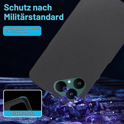 Fairphone 6 Hülle aus Silikon mit Schutzfolie, Schwarz