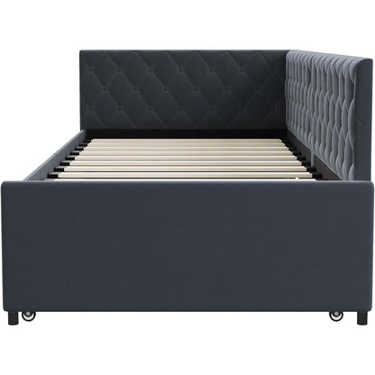 Ausziehbares Schlafsofa 90/180x200cm – Grau Samt