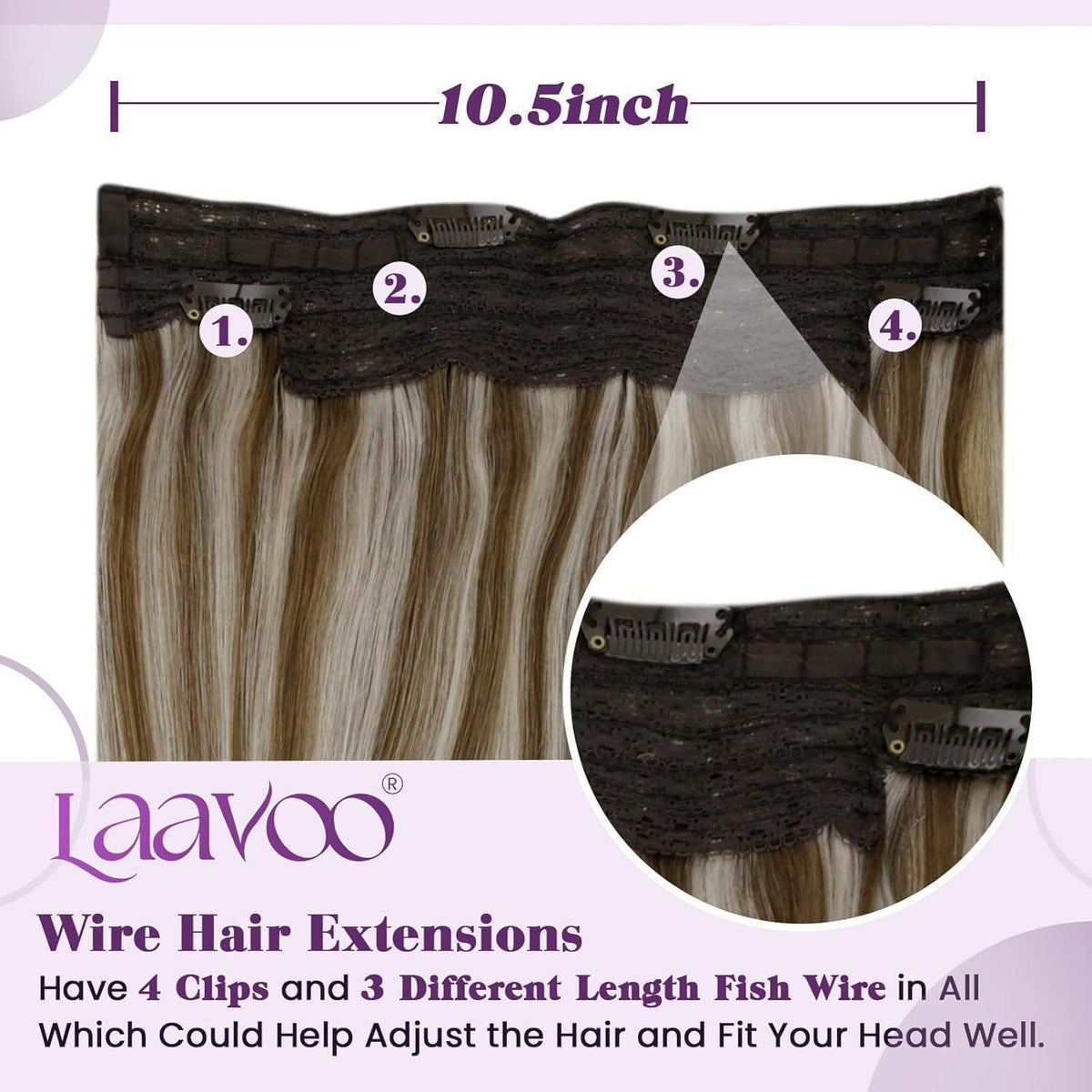 Blond Echthaar Wire Extensions – Highlighted Goldbraun & Hellblond