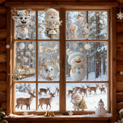 Weihnachts Fensterbilder Selbstklebend – 9 Blatt Deko Aufkleber