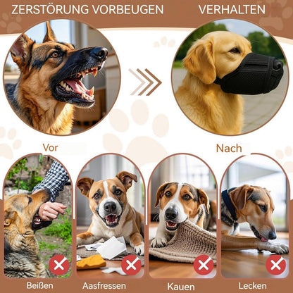 Atmungsaktiver Maulkorb für Hunde – 3D Air Mesh, Blau L