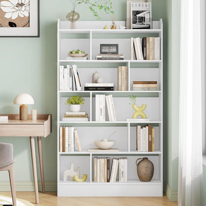 Weißes Bücherregal mit 6 Fächern – 24 x 100 x 170 cm