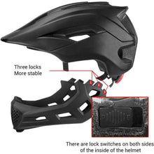 Kinder Fullface Helm 2in1 Fahrradhelm mit Kinnschutz