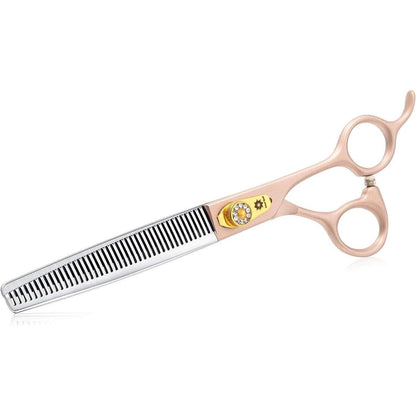 Hundeschere Set 7" - Gerade, Gebogen & Ausdünnen 440C Edelstahl