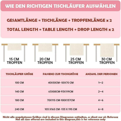 Roter Schneeflocken Tischläufer Weihnachten 40x180cm