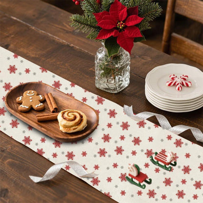 Roter Schneeflocken Tischläufer Weihnachten 40x180cm