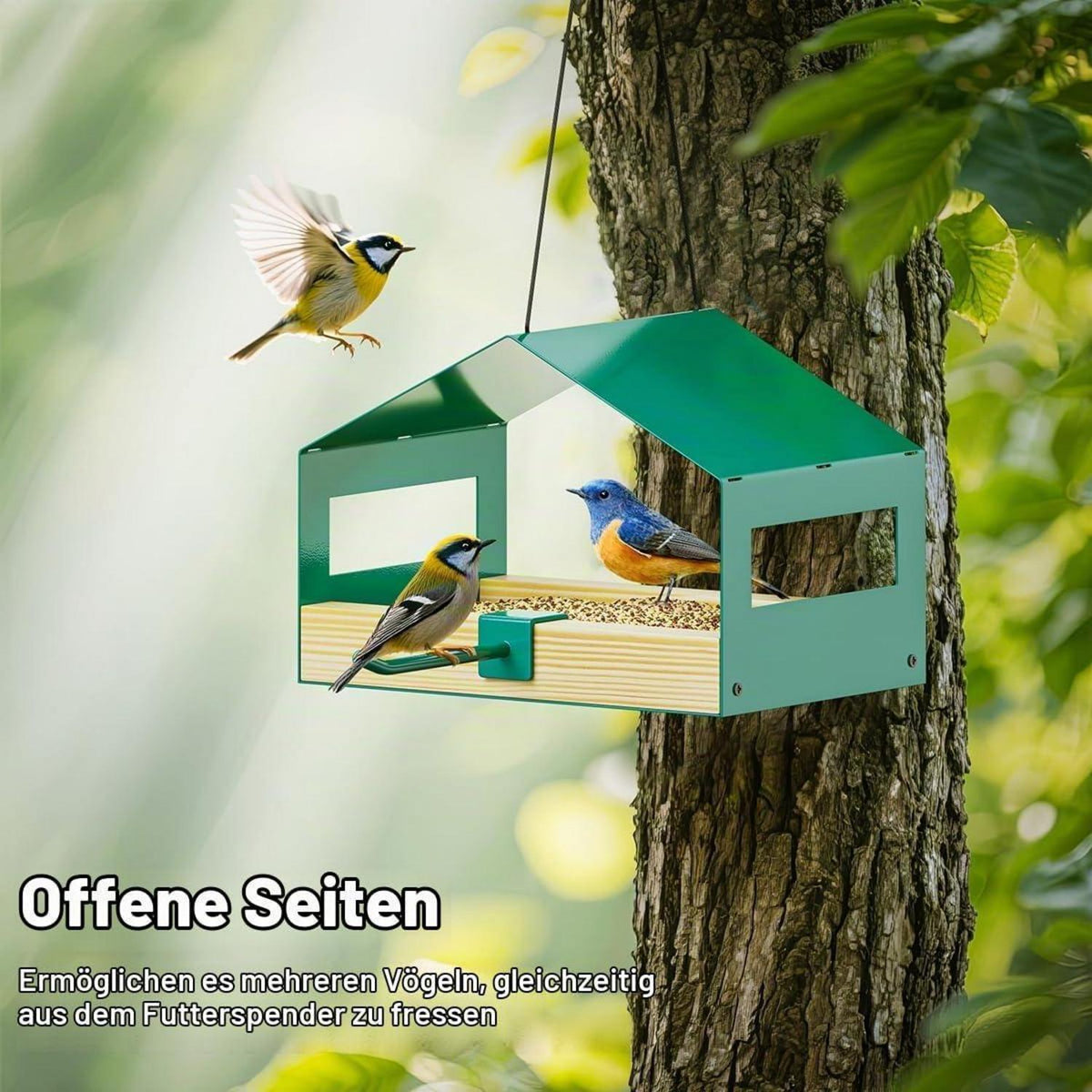Vogelhaus zum Aufhängen – Futterspender für Kleinvögel & Garten
