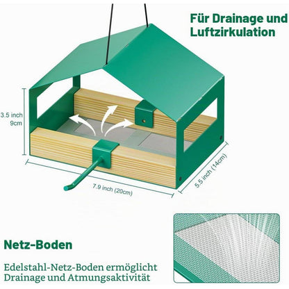 Vogelhaus zum Aufhängen – Futterspender für Kleinvögel & Garten