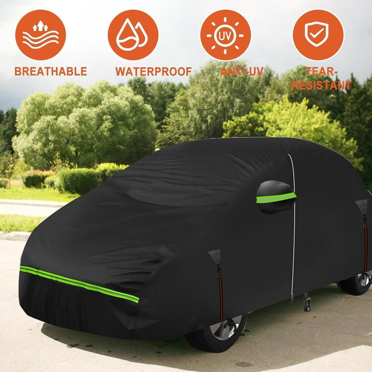 Autoabdeckung wasserdicht FIAT Panda 2012-2024 – Vollschutz