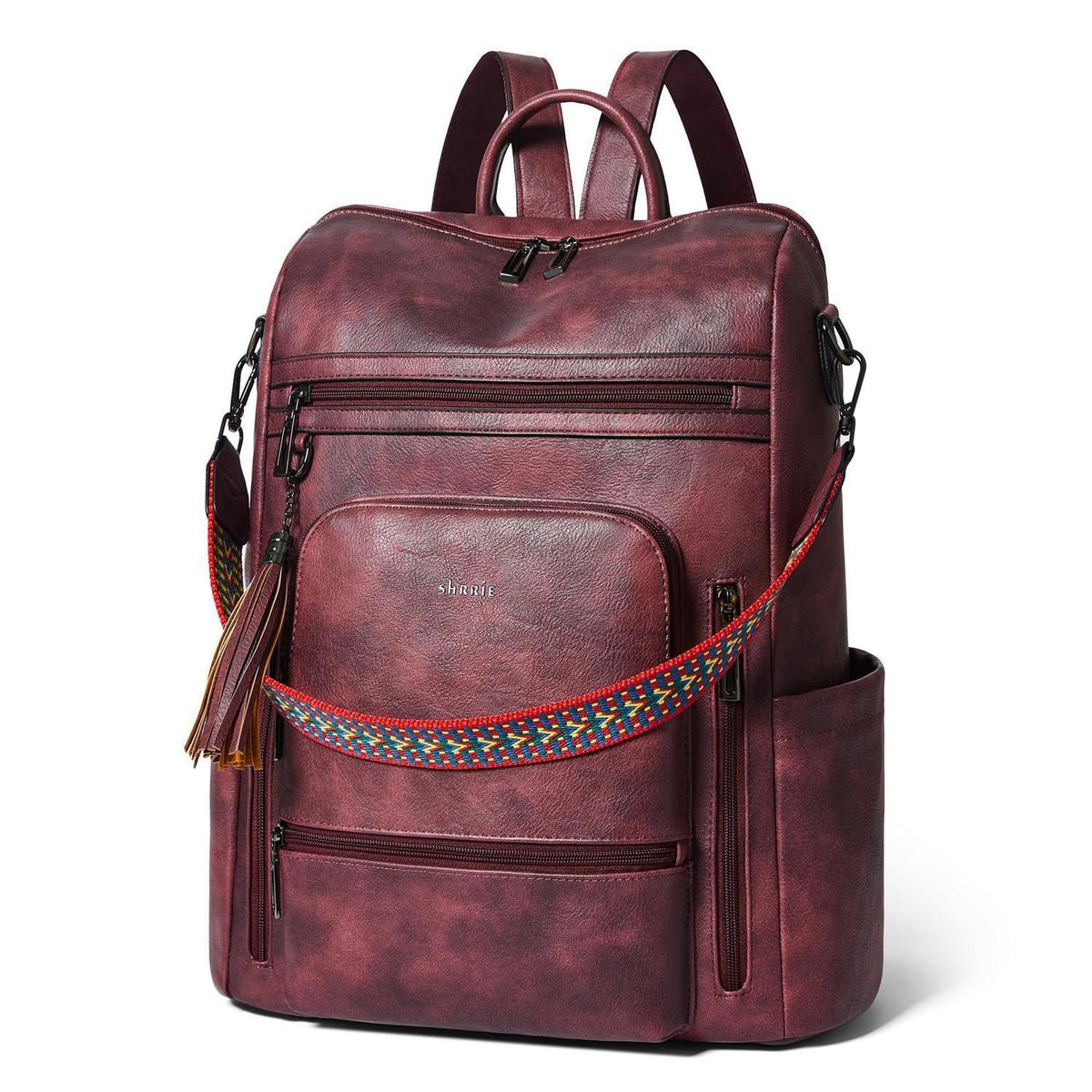 Rucksack Damen Laptopfach 15,6 Zoll Wasserdicht Business in Lederoptik
