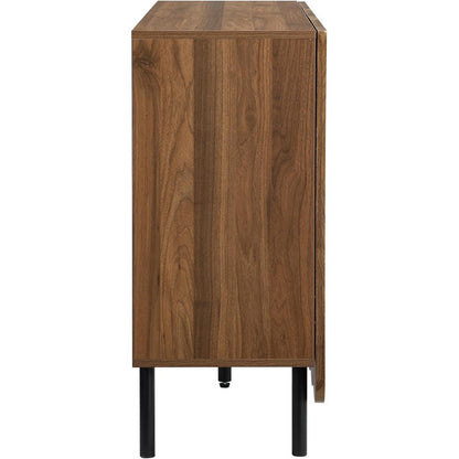 Schmaler Schrank mit Wellentüren & Rebound-Mechanismus (120x35x80)