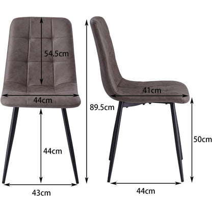 Moderner Esszimmerstuhl-Set Dunkelbraun 6er-Set – Bequemer Küchenstuhl