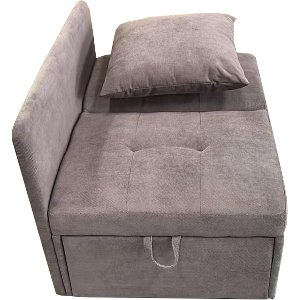 3-in-1 Schlafsofa mit Leinenstoff & verstellbarer Rückenlehne (Grau)