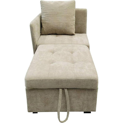 3-in-1 Schlafsofa mit verstellbarer Lehne – Beige