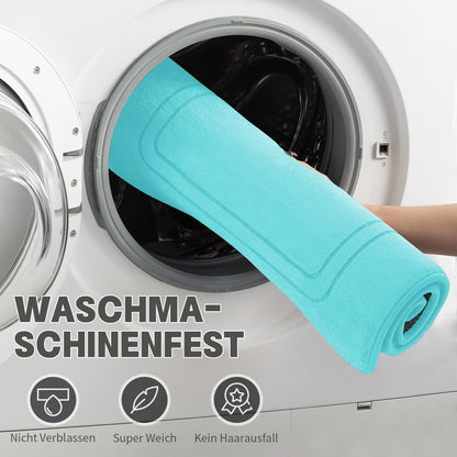 Weiches Badezimmerteppich Set 2-teilig, Blaugrün, Memory-Schaum