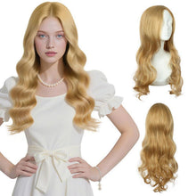 Lange Lockige Damen Perücke - Hellblond, 66cm, Hitzebeständig