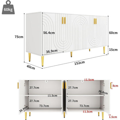 Flur Schrank mit Türen & Kippschutz – Schmale Kommode für Zuhause