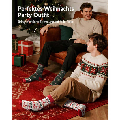 24 Paar Herren Adventskalender Socken 43-46 Mehrfarbig