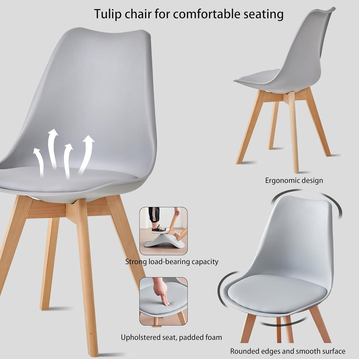 Runder Esstisch Set mit 4 Stühlen – Modernes Esszimmer Möbel