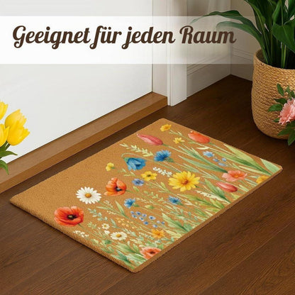 Vintage Wildflower Fußmatte – Rutschfest & Dekorativ 43x76cm