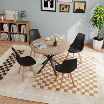 Runder Esstisch Set mit 4 Stühlen – Modernes Esszimmer Möbel