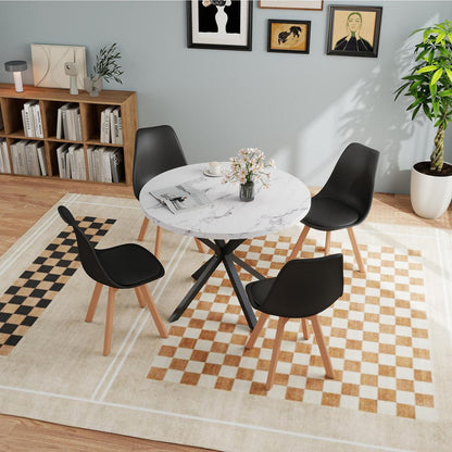 Runder Esstisch Set mit 4 Stühlen – Modernes Esszimmer Möbel
