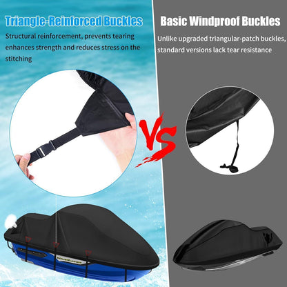 Jet Ski Abdeckplane 900D, Wasserdicht, Schwarz 3XL