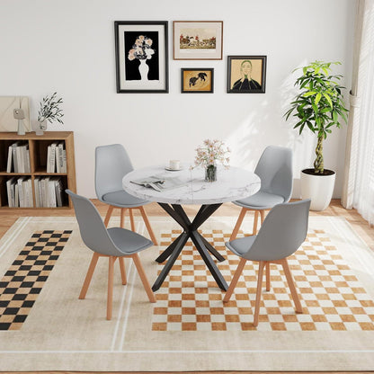 Runder Esstisch Set mit 4 Stühlen – Modernes Esszimmer Möbel