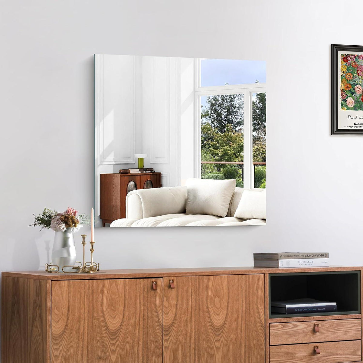 Rahmenloser Badezimmerspiegel 61x61 cm – Modern & Bruchsicher
