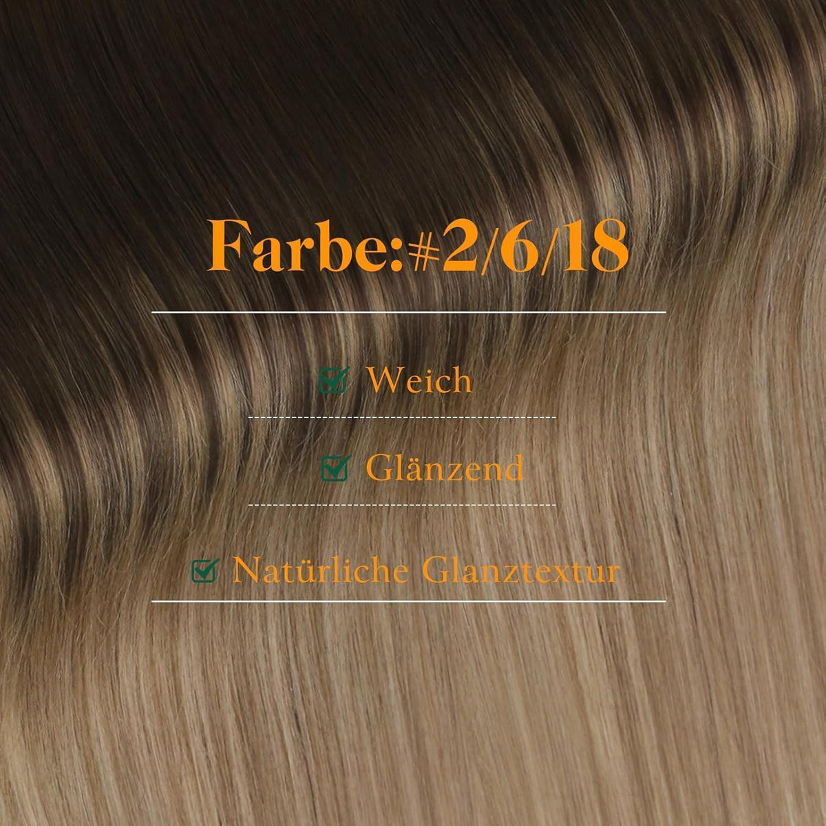 Echthaar Tape Extensions Blond Balayage 45cm 40g