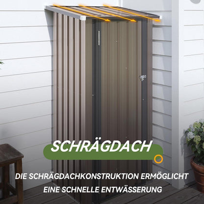 Metallschuppen 90x50 cm – Abschließbar & Wetterfest